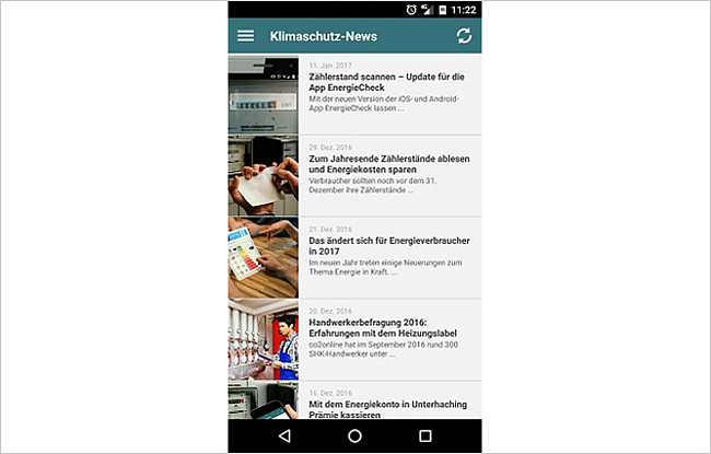 In den Klimaschutz-News finden Sie die wichtigsten Neuigkeiten zum Energiesparen, zur App und andere Klimaschutz-Themen.