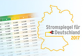 Logo des Stromspiegel 2017 mit Vergleichswerten